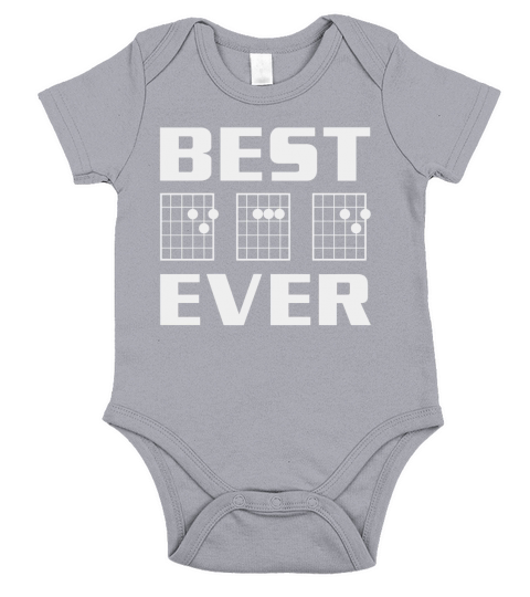Mens Best Dad Ever Guitar Chords for Musician Father T-Shirt Short Sleeve Baby One-Piece