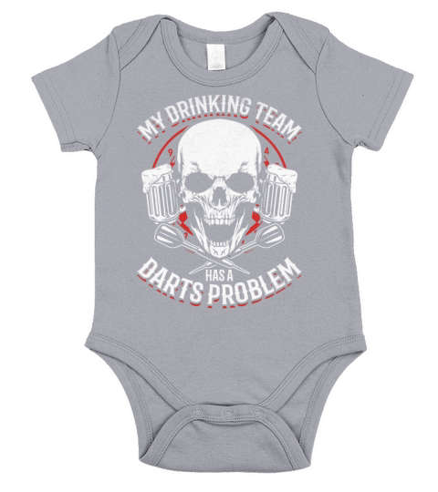 My Drinking Team Has A Darts Problem Darts Player Short Sleeve Baby One-Piece