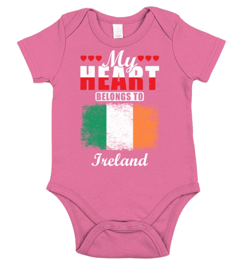 My Heart Belongs to Ireland Short Sleeve Baby One-Piece