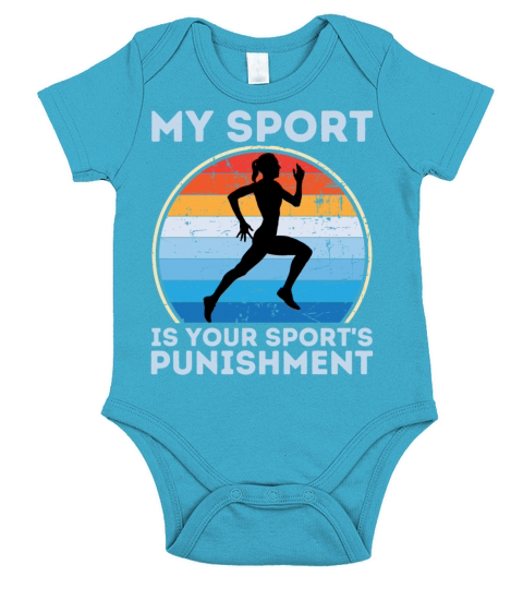 My Sport Is Your Sports Punishment Woman Runner Short Sleeve Baby One-Piece