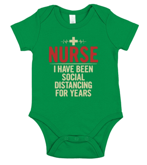 Nurse I have been social distancing for years Short Sleeve Baby One-Piece