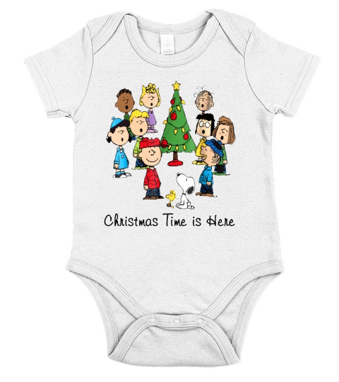 Peanuts Christmas Time Is Here shirt Short Sleeve Baby One-Piece