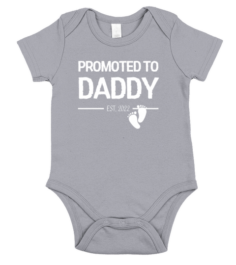 Promoted To Daddy 2022 Funny Humor Memes Trending Short Sleeve Baby One-Piece