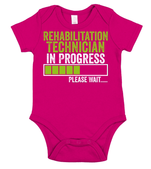 Rehabilitation Technician in Progress Please Wait Short Sleeve Baby One-Piece