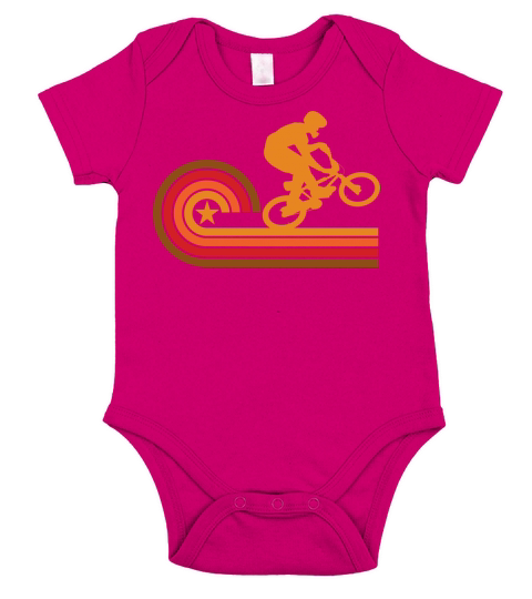 Retro Style Bmx Bike Rider Vintage Short Sleeve Baby One-Piece