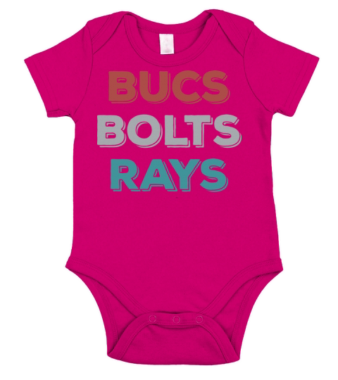 Retro Vintage Bucs Bolts Rays Short Sleeve Baby One-Piece