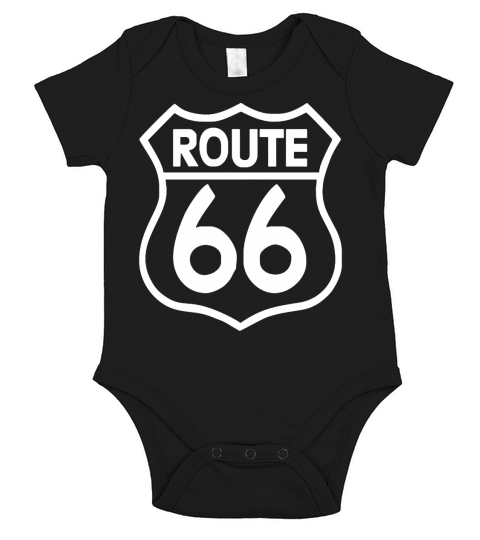 ROUTE 66 stampa BIANCA starda america SPORT T-Shirt Short Sleeve Baby One-Piece