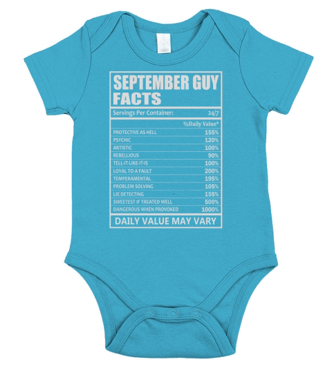 September Guy Facts Short Sleeve Baby One-Piece