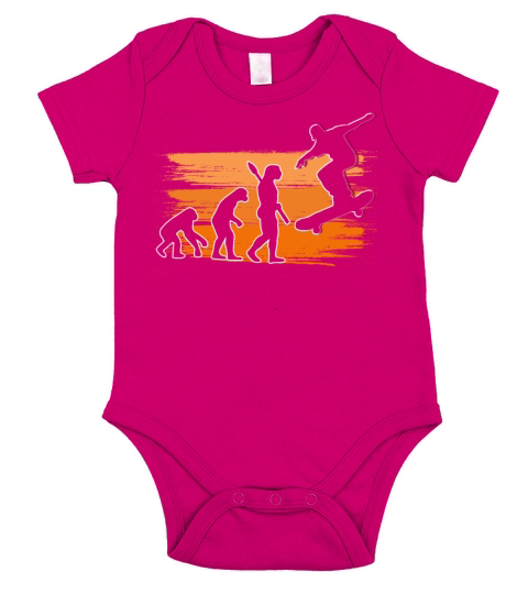 Skating Board Skate Skater Evolution Of Skateboard Short Sleeve Baby One-Piece