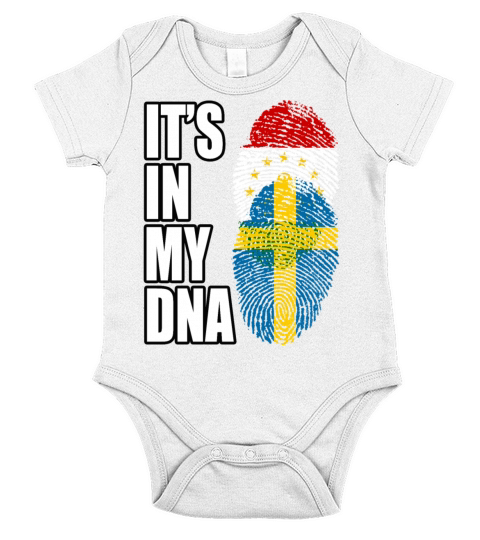 Tajikistani And Swedish Vintage Heritage DNA Flag Short Sleeve Baby One-Piece