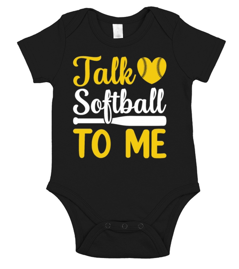 Talk Softball to Me - Softball Lover Coach Short Sleeve Baby One-Piece