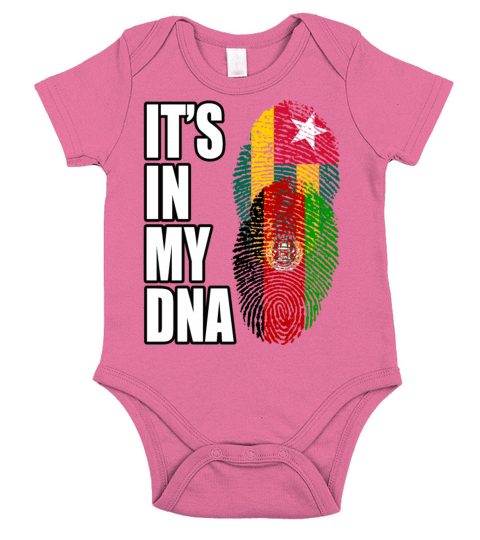 Togolese And Afghanistan Mix Heritage DNA Flag Short Sleeve Baby One-Piece