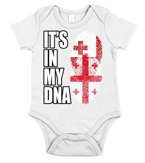 Tongan And Georgian Mix Heritage DNA Flag Short Sleeve Baby One-Piece
