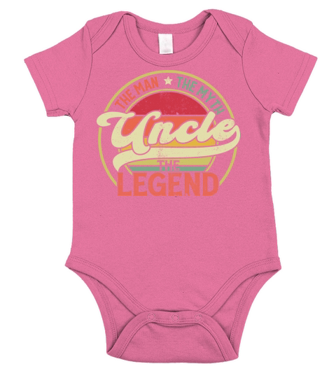 Uncle The Man The Myth The Legend Vintage Sunet Short Sleeve Baby One-Piece