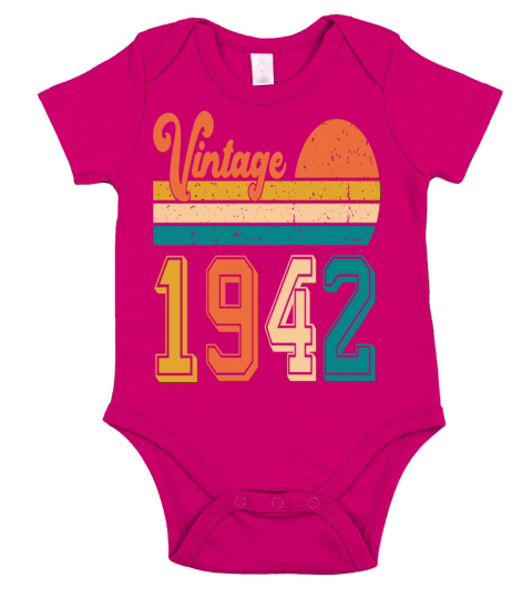 Vintage 1942 birthday gift Short Sleeve Baby One-Piece