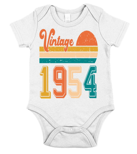 Vintage 1954 birthday gift Short Sleeve Baby One-Piece