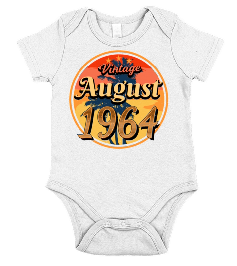 Vintage 1964 August Short Sleeve Baby One-Piece