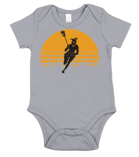 Vintage Retro Lacrosse Short Sleeve Baby One-Piece