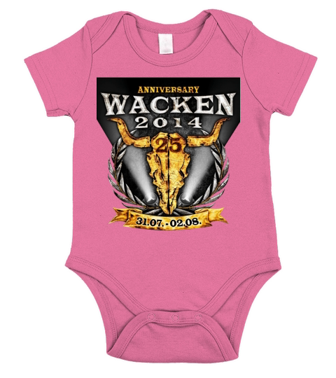 Wacken Music Festival 2014 Concert T-Shirt Short Sleeve Baby One-Piece