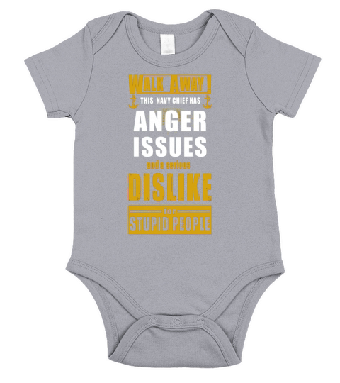 Walk Away This Navy Chef Has Anger Issues And A Serious Dislike Short Sleeve Baby One-Piece
