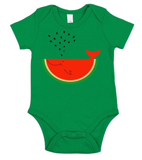 Watermelon Whale Short Sleeve Baby One-Piece