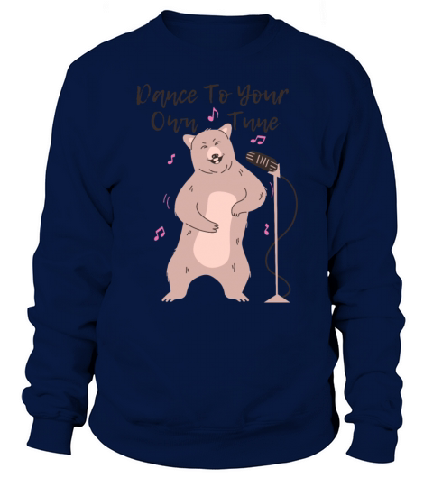 Bear Dancing To Its Own Tune Cartoon Sweatshirt Unisex