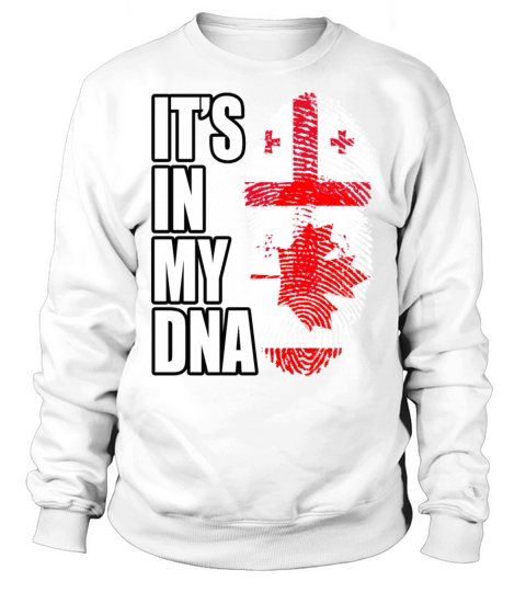 Georgian And Canadian Mix Heritage DNA Flag Sweatshirt Unisex
