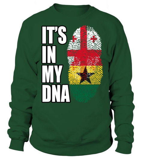 Ghanaian And Georgian Mix Heritage DNA Flag Sweatshirt Unisex