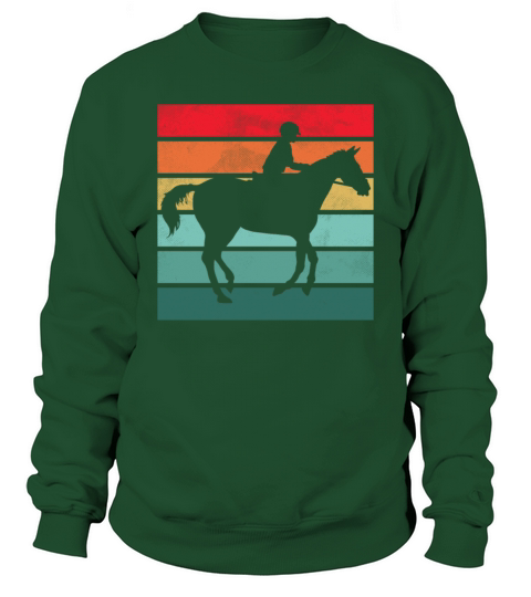 Girls Horse Riding Shirt Vintage Retro Sweatshirt Unisex