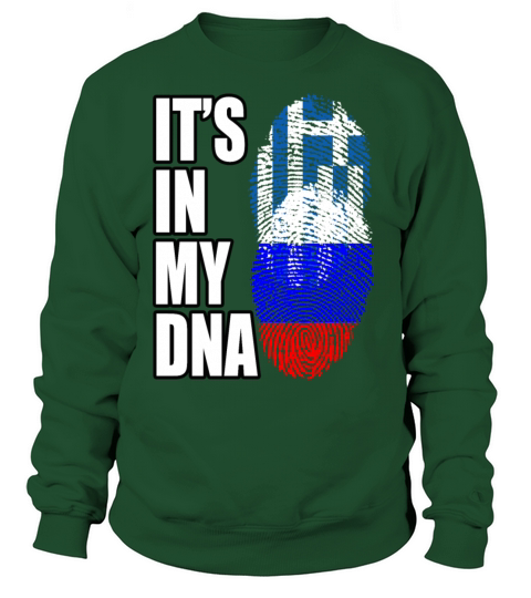 Greek And Russian Mix Heritage DNA Flag Sweatshirt Unisex