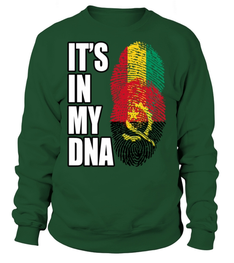Guinean And Angolan Mix Heritage DNA Flag Sweatshirt Unisex