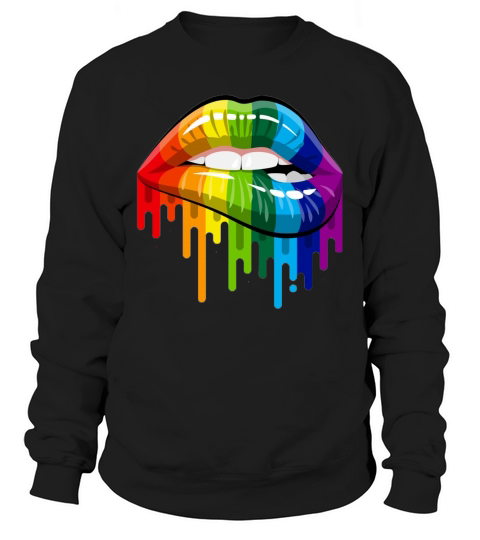 Lgbt Gay Homosexual Lesbian Rainbow Lips Pride Sweatshirt Unisex