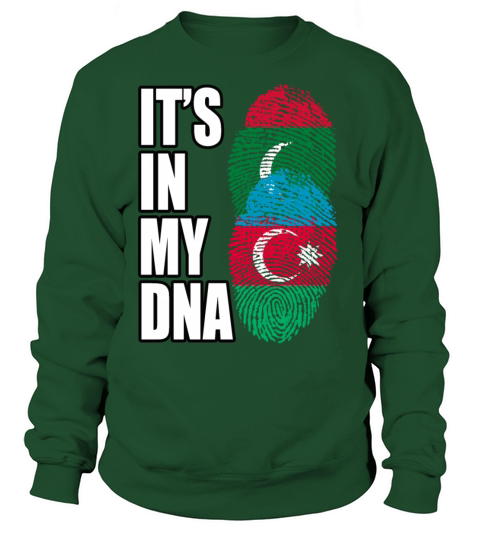 Maldivian And Azerbaijani Mix Heritage DNA Flag Sweatshirt Unisex