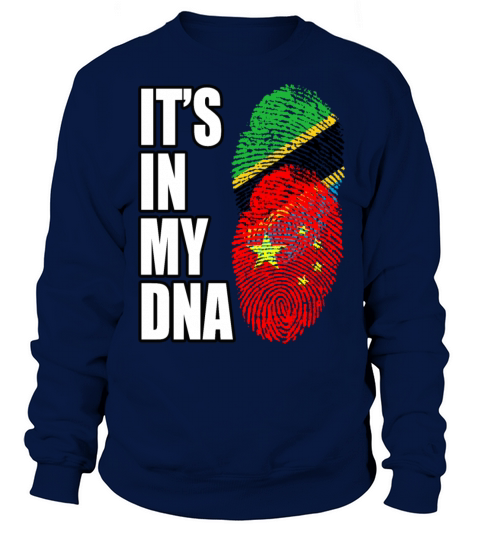 Tanzanian And Chinese Vintage Heritage DNA Flag Sweatshirt Unisex