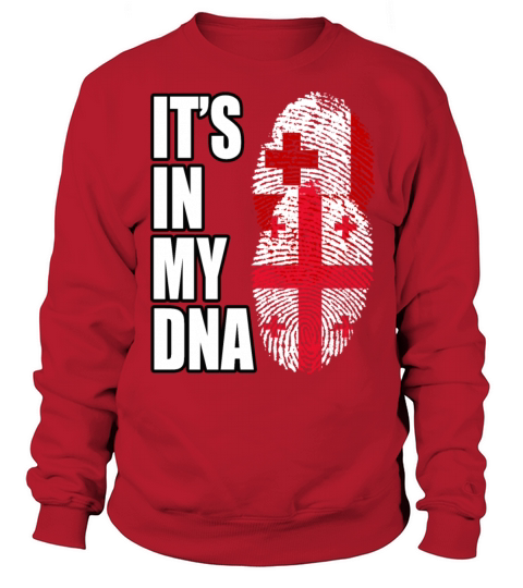 Tongan And Georgian Mix Heritage DNA Flag Sweatshirt Unisex