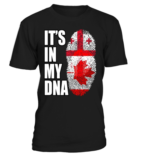 Georgian And Canadian Mix Heritage DNA Flag T-Shirt Unisex