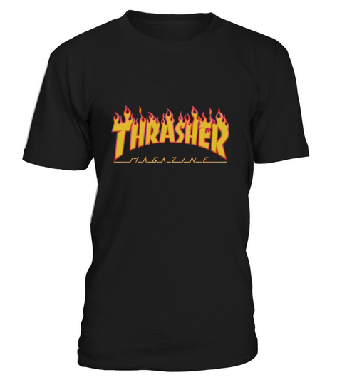 Thrasher Magazine Flame Logo T-shirt Black T-Shirt Unisex