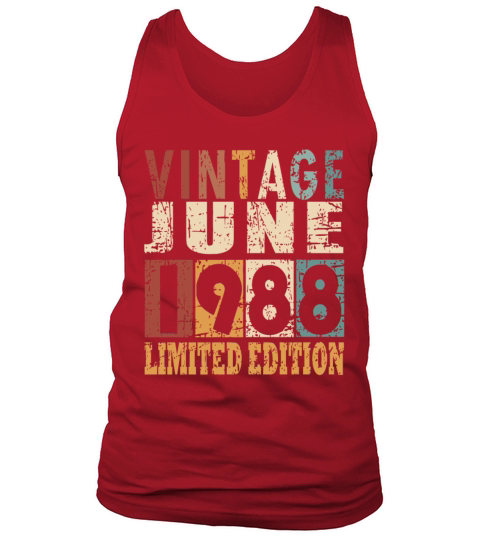 1988 vintage born in June gift Tank Top Unisex