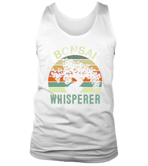 Bonsai Whisperer Retro Sunset Funny Japanese Minia Tank Top Unisex