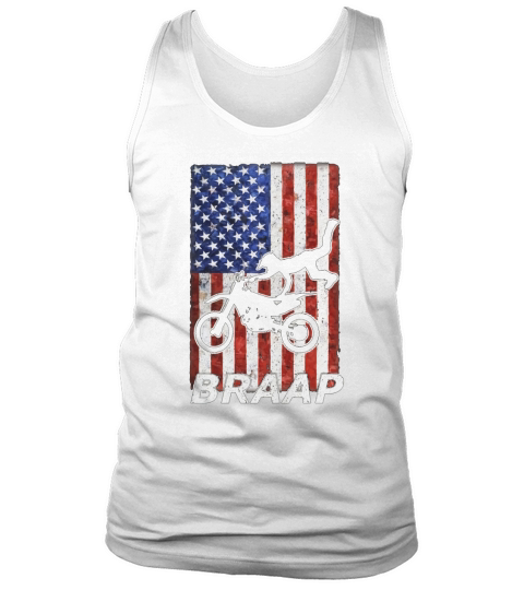 Braap USA Motocross Dirt Bike Dad Motorcycle Shirt Tank Top Unisex