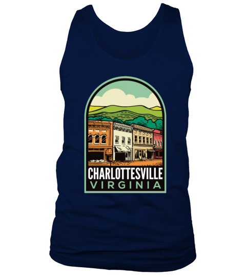 Charlottesville VA Historic Downtown Vintage Tank Top Unisex