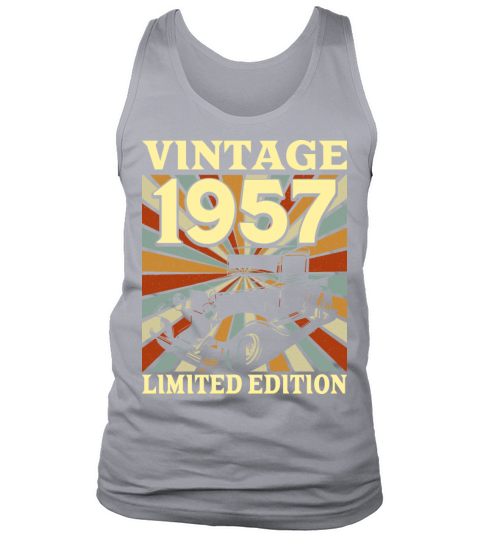 Classic And Old Car 1957 Vintage 65th Birthday Tank Top Unisex