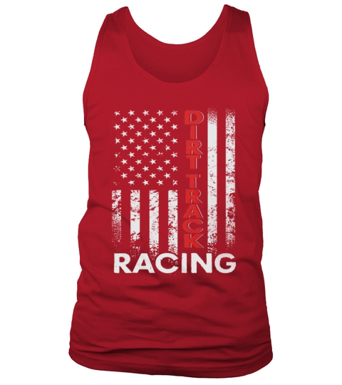 Dirt Track Racing American Flag Tank Top Unisex