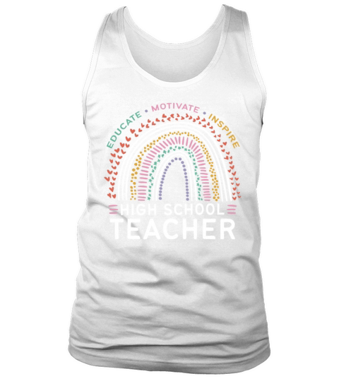 Educate Motivate Inspire High School Teacher Boho Tank Top Unisex