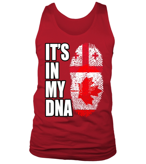 Georgian And Canadian Mix Heritage DNA Flag Tank Top Unisex