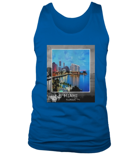 Graphic Summer City Text Phrase Miami Florida T-shirt Tank Top Unisex