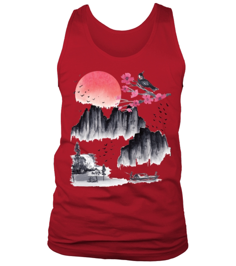 Japanese art sakura Japan vintage Tank Top Unisex