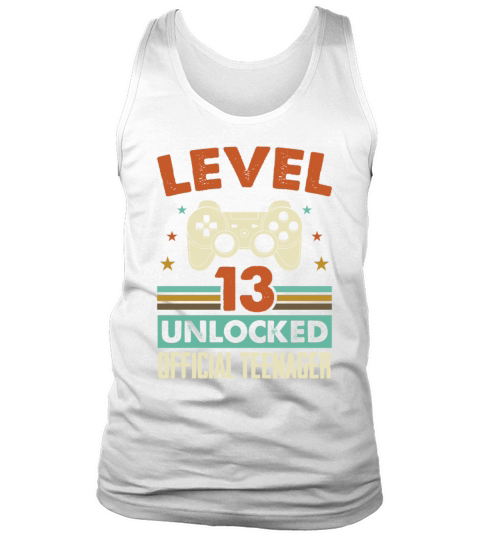 Level 13 Unlocked Official Teenager 13th Birthday Tank Top Unisex