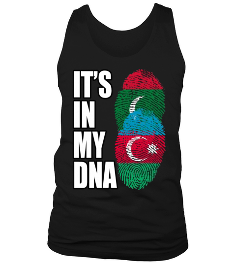 Maldivian And Azerbaijani Mix Heritage DNA Flag Tank Top Unisex