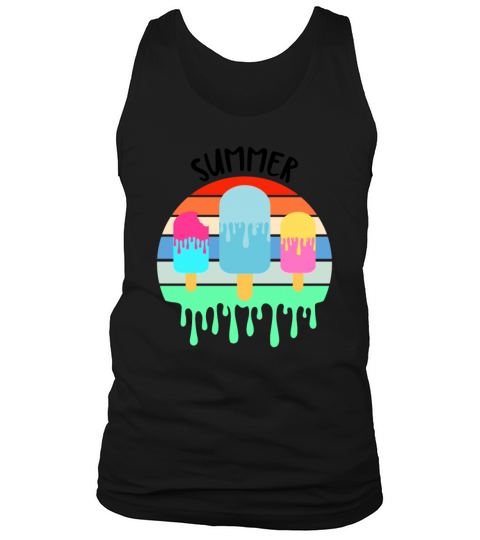 Melting Ice Cream Hot Summer Vacation Retro Vintag Tank Top Unisex